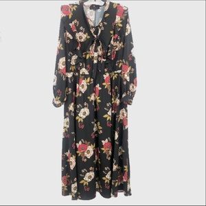 Eloquii long sleeve floral print dress